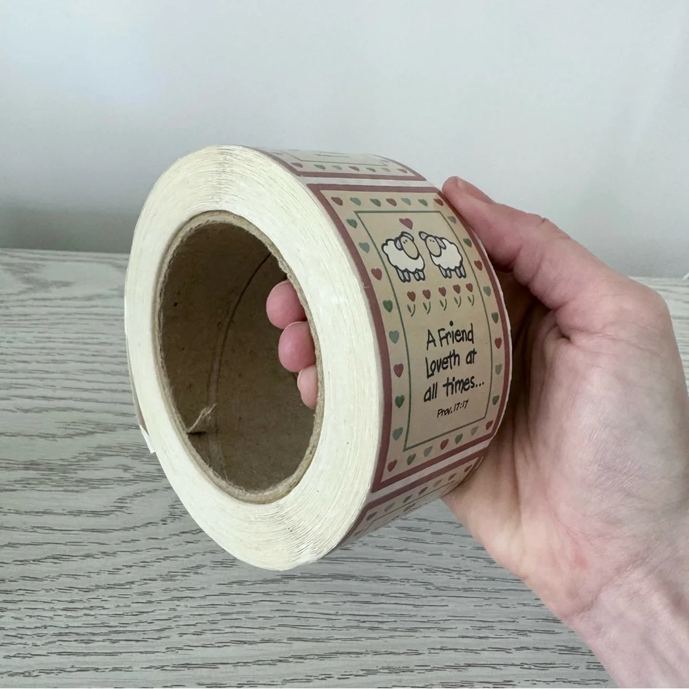 Vintage 80’s 90’s Inspirational Sheep Sticker Roll ~100